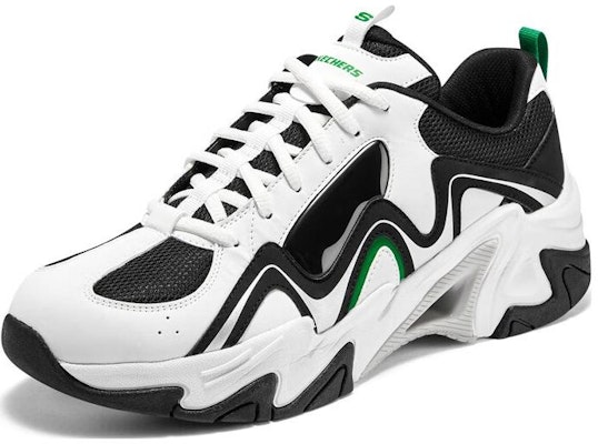 Skechers Stamina V3 机甲鞋三代 减震防滑耐磨 低筒 老爸鞋 白黑绿 Lookbook Skechers Stamina V3 机甲鞋三代 减震防滑耐磨 低筒 老爸鞋 白黑绿