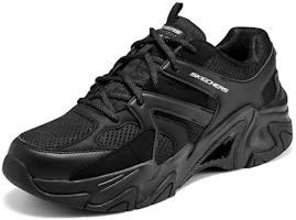 Lookbook Skechers Stamina V3 機甲鞋三代 防滑耐磨 低筒 老爸鞋 全黑色