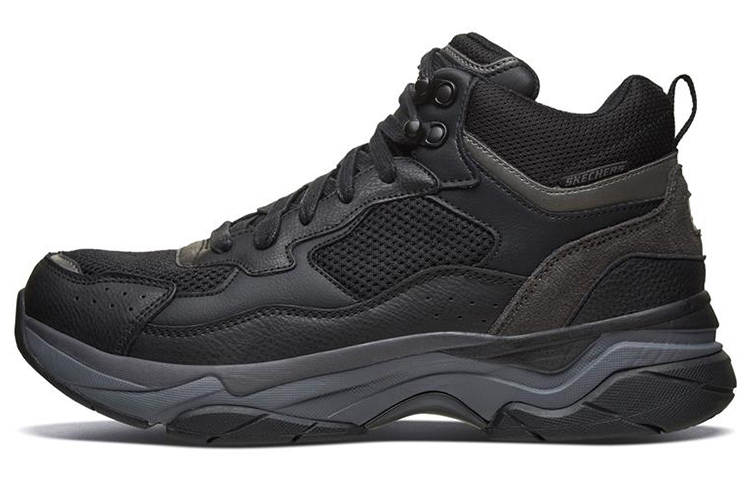 Skechers Staxed 'Anti-Slip Wear-Resistant Mid-Top Outdoor' Black 66205-BLK