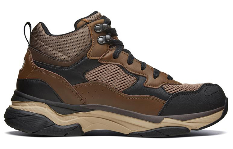 Order Skechers Staxed 'Breathable Shock-Absorbing Mid-Top Outdoor Brown' 66205-BRN