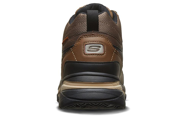 Shop Skechers Staxed 'Breathable Shock-Absorbing Mid-Top Outdoor Brown' 66205-BRN