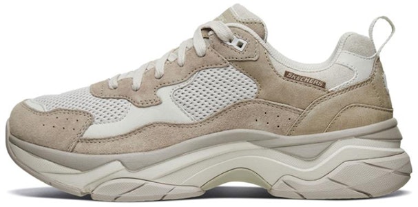 スケッチャーズ スタックド 白/茶 ランニングシューズ 66089-LTGY Buy スケッチャーズ スタックド 白/茶 ランニングシューズ 66089-LTGY