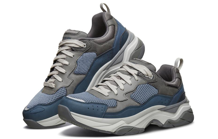 Lookbook Skechers Staxed Sneakers Grigio/Blu/Bianco 66089-GYBL