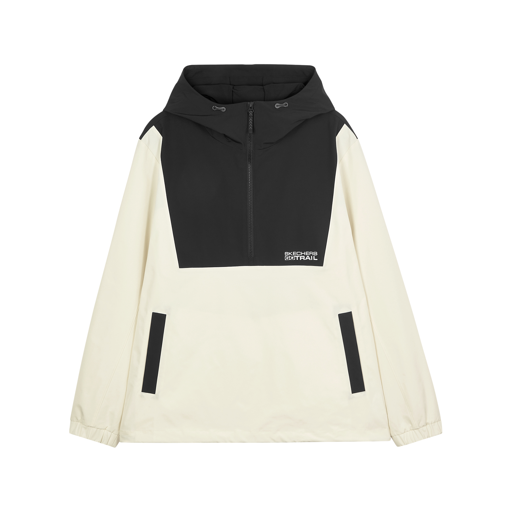 Skechers Stylish Comfortable Hooded Jacket Black/White L424M110-00NA