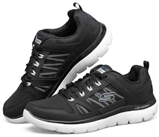 Lookbook Skechers Summits 低筒跑步鞋 黑白