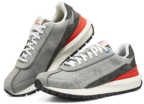 Skechers Sunny Dale 低筒 跑步鞋 男款 灰紅 Lookbook Skechers Sunny Dale 低筒 跑步鞋 男款 灰紅