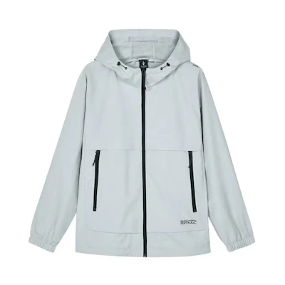 Skechers SUPERSTORE Gray Solid Color Hoodie Jacket Long Sleeve L324M004-00KB