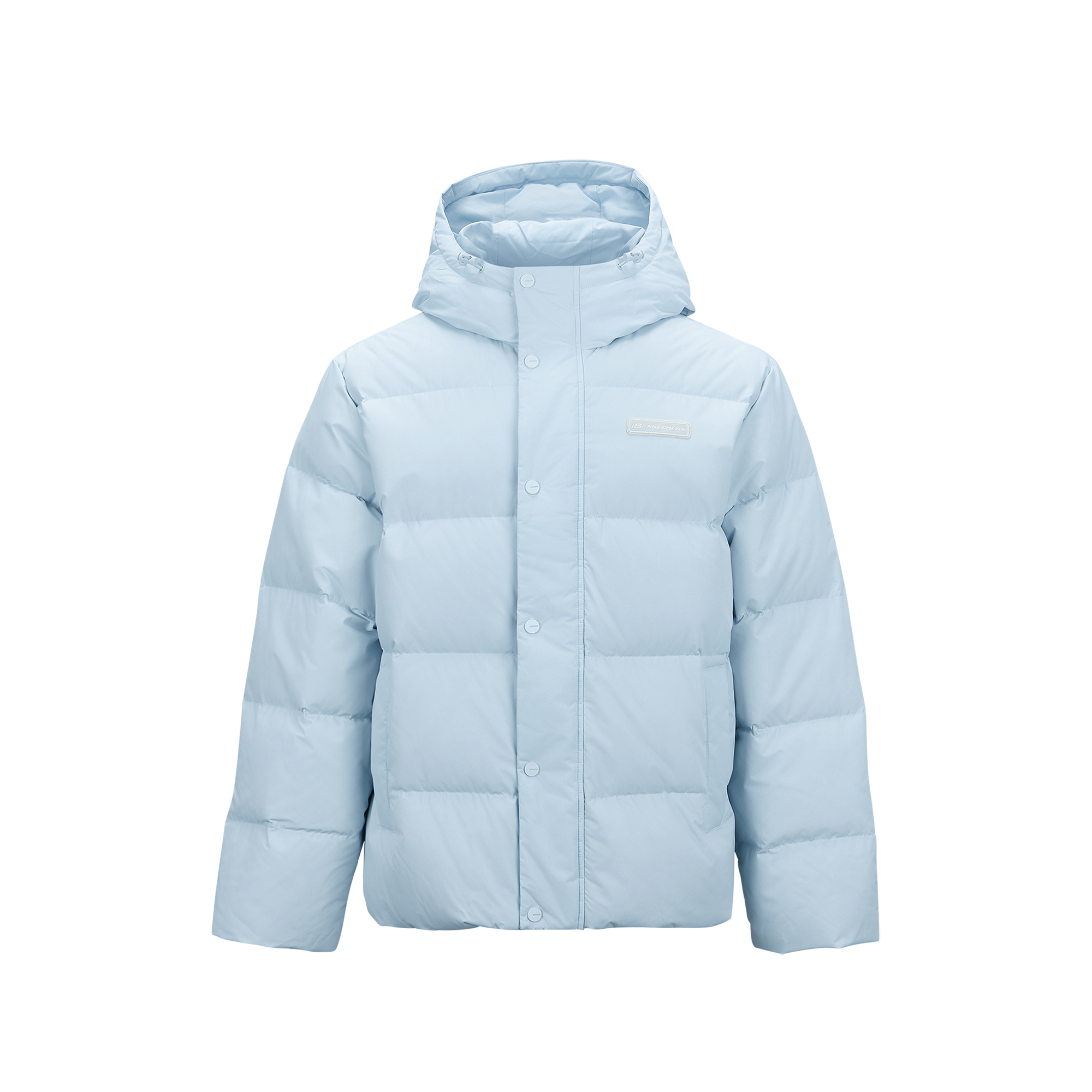 Skechers Teflon Hooded Down Jacket Waterproof Windproof Unisex - Light Blue L324U154-0400