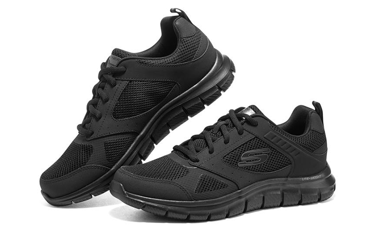 Lookbook Skechers Sports Track 'Hitam Tulen' 232398-BBK