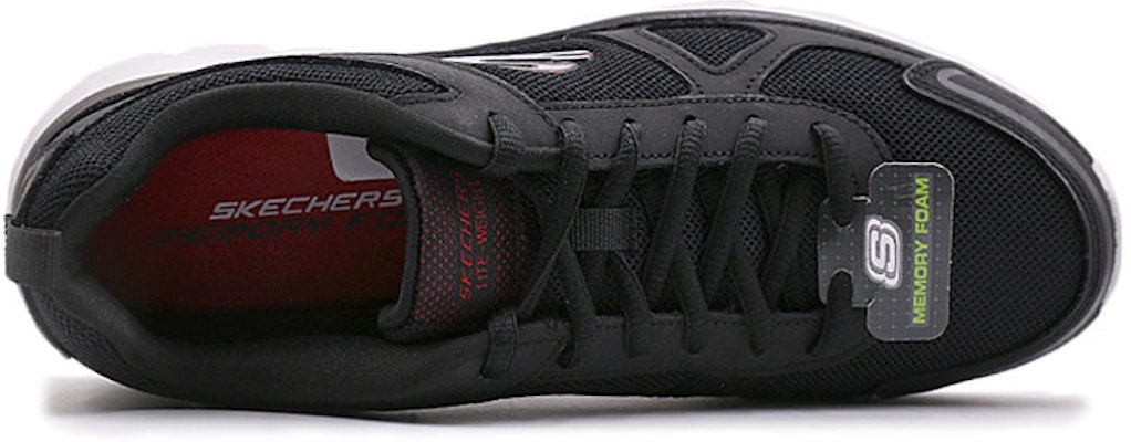 スケッチャーズ トラック ローカット ランニングシューズ (黒) 52631-BKRD Lookbook スケッチャーズ トラック ローカット ランニングシューズ (黒) 52631-BKRD