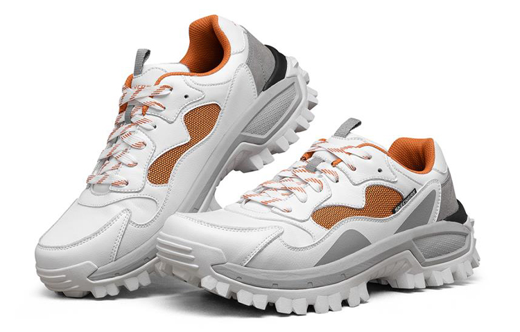 Lookbook Skechers Trekson Low-Top Plateado/Gris/Marrón 210261-WOR