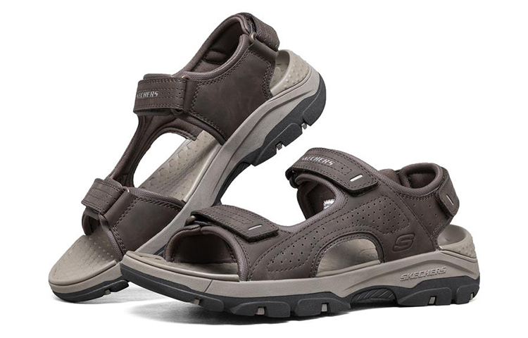 Lookbook Skechers Tresmen Freizeit Schokoladenbraune Sandalen 204105-CHOC