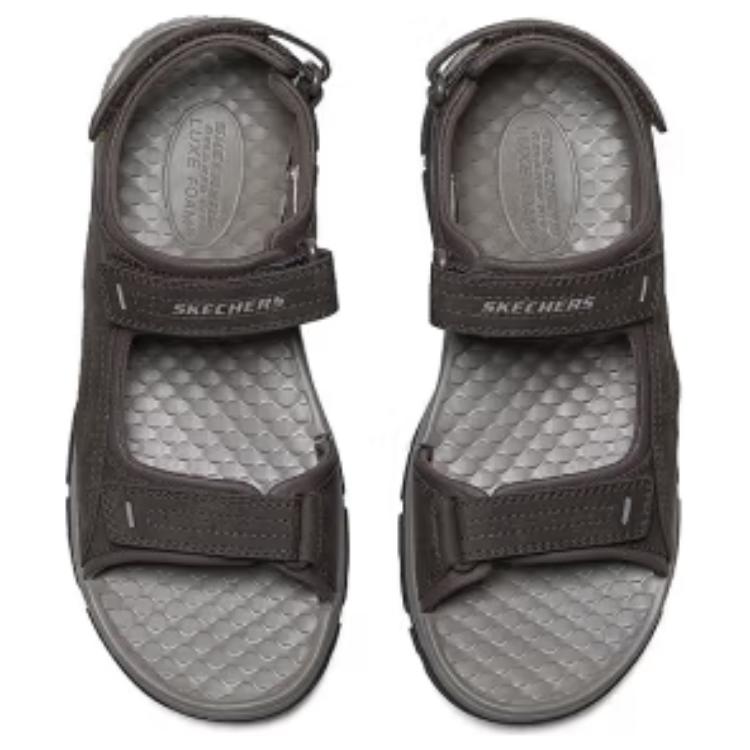 Shop Skechers Tresmen Freizeit Schokoladenbraune Sandalen 204105-CHOC