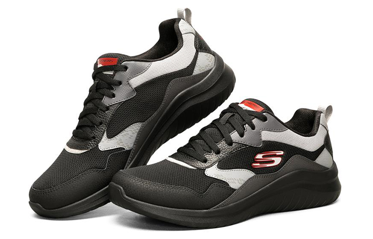 Skechers Ultra Flex 2.0 Low Running Shoes Black/Grey 圖 3