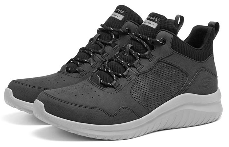 Lookbook Skechers Ultra Flex 2.0 'Hitam Kelabu High-Top' 52780-BLK