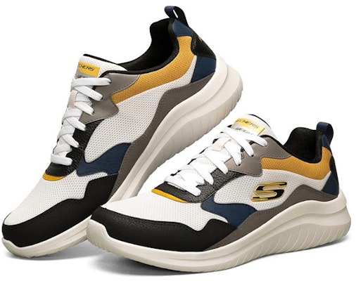 Skechers Ultra Flex 2.0 Sepatu Lari Low-Top Hitam/Kuning/Putih 232207-WMLT Lookbook Skechers Ultra Flex 2.0 Sepatu Lari Low-Top Hitam/Kuning/Putih 232207-WMLT