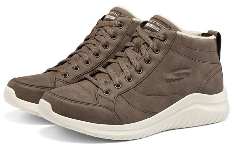 Lookbook Skechers Ultra Flex 2.0  中筒休閒運動鞋 深灰褐色