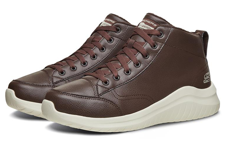 Shop Skechers Ultra Flex 2.0 高筒運動休閒鞋 巧克力色