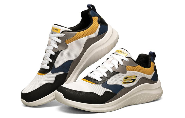 Lookbook Skechers Ultra Flex 2.0 Sepatu Lari Low-Top Hitam/Kuning/Putih 232207-WMLT