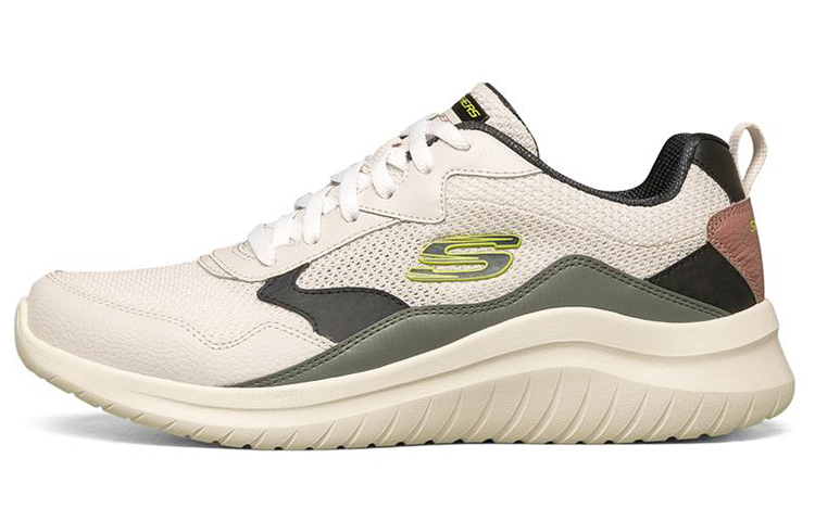 Skechers Ultra Flex 2.0 Low Top Running Shoes White/Green/Black 232272-WMLT
