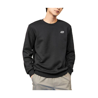 Skechers Unisex Black Fleece Pullover Crewneck Sweatshirt with Logo L422U129-0018