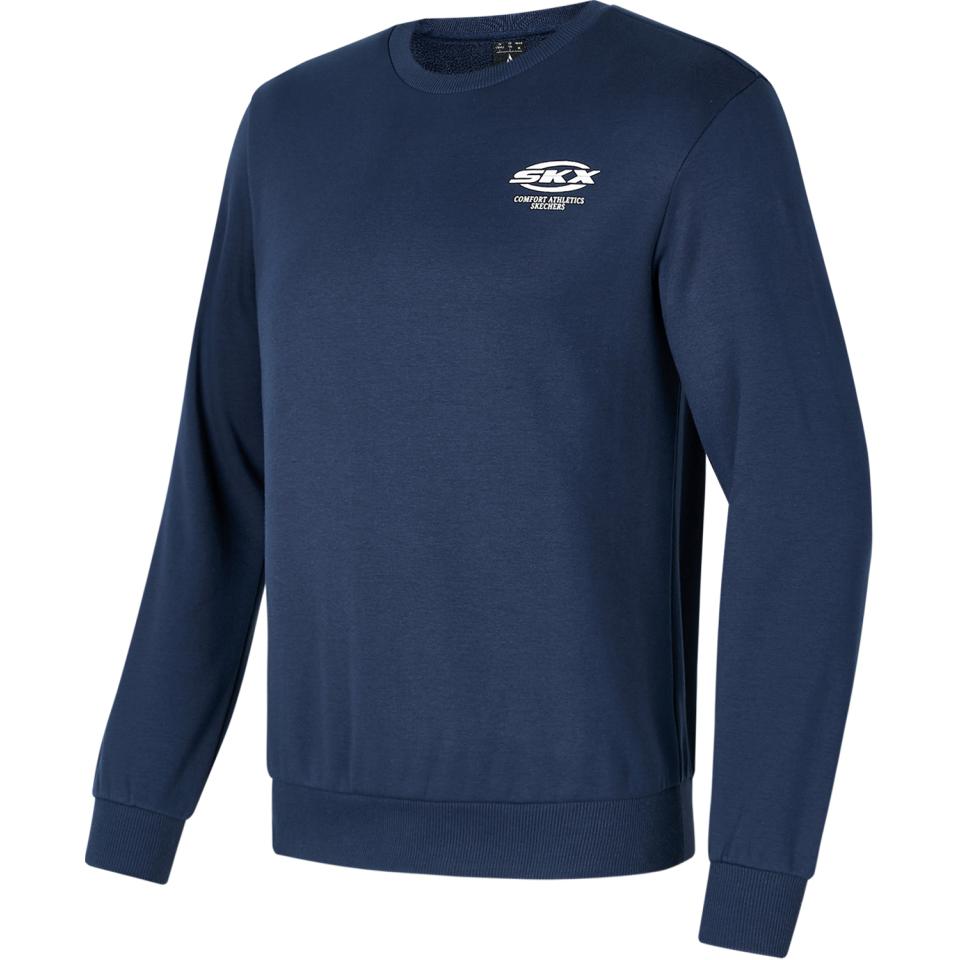 Skechers Unisex Comfortable Soft Breathable Long-Sleeve Sweatshirt Navy Blue P424U032-002Z