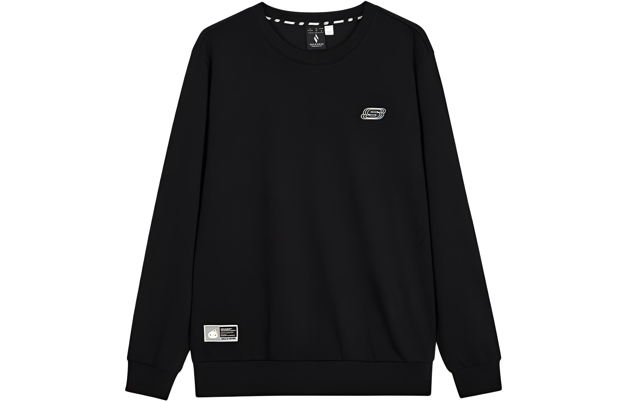 Skechers Unisex Crewneck Logo Print Sweatshirt in Carbon Black L124U173-0018