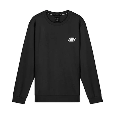 Skechers Unisex Crewneck Pullover Casual Sweatshirt Carbon Black L320U106-0018