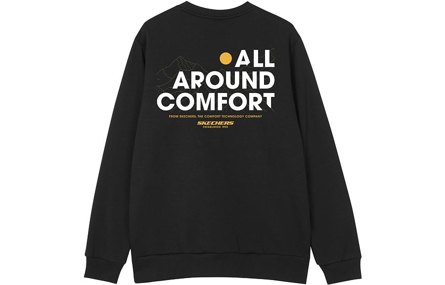 Skechers Unisex Crewneck Pullover Sweatshirt with Solid Logo Print Design L422U231