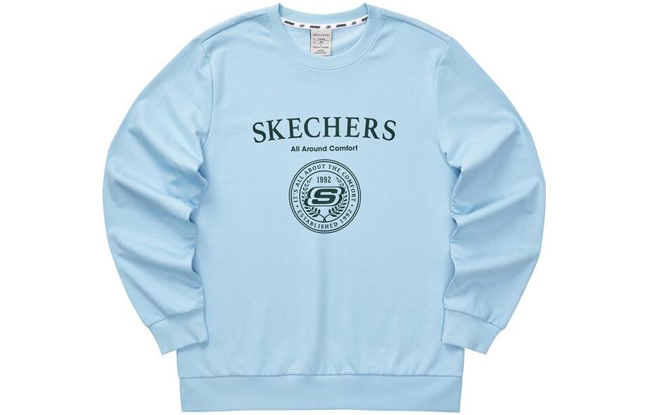 Skechers Unisex Crewneck Pullover Sweatshirt with Front Logo Print L322U103