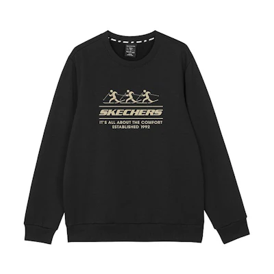 Skechers Unisex Crewneck Sweatshirt with Logo and Graphic Print L422U233