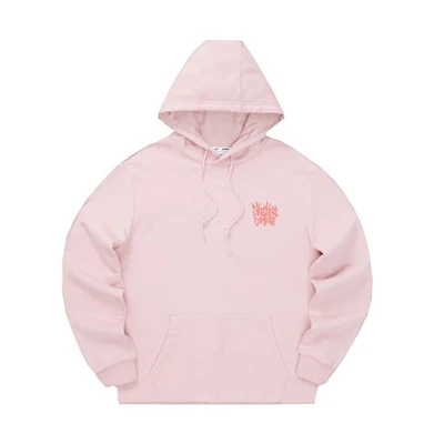 Skechers Unisex Fleece Hoodie Sweatshirt Gray Pink L322U105-01NX