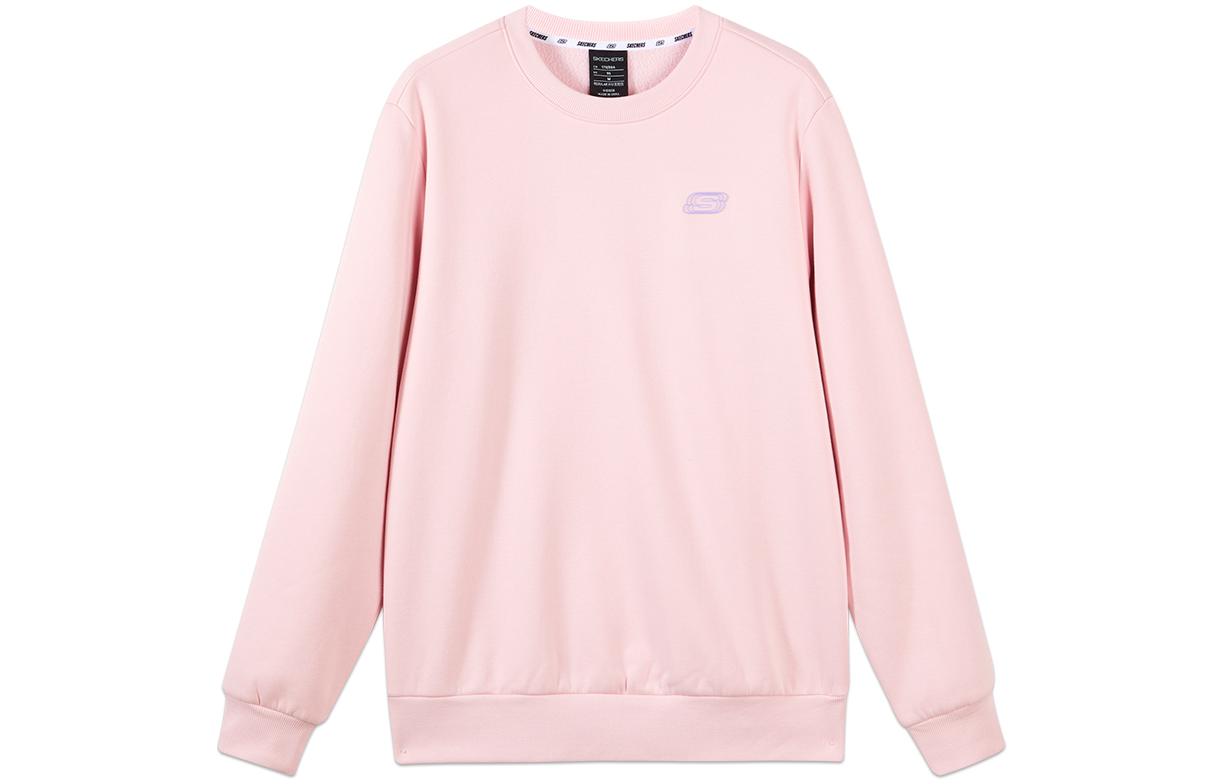Skechers Unisex Gray-Pink Fleece Crewneck Sweatshirt for Warmth and Comfort L422U129-01NX