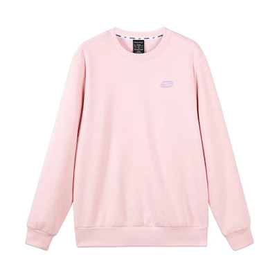 Skechers Unisex Gray-Pink Fleece Crewneck Sweatshirt for Warmth and Comfort L422U129-01NX