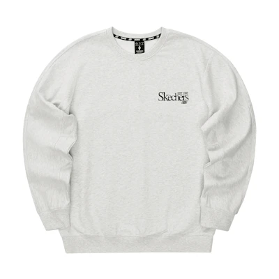 Skechers Unisex Gray Crewneck Letter Print Long-Sleeve Sweatshirt L324U064-0248