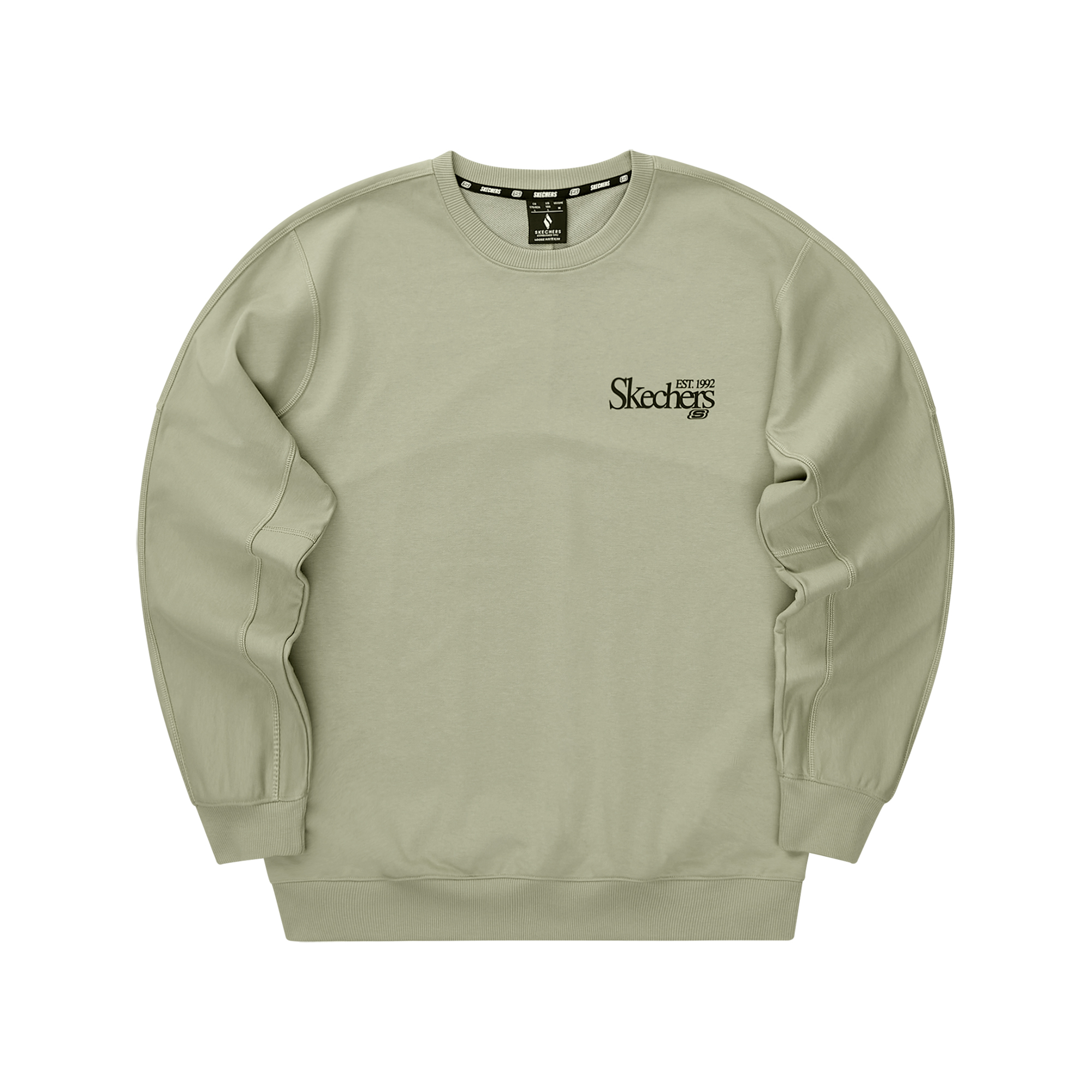 Skechers Unisex Green Crewneck Letter Casual Sweatshirt L324U064-04AU