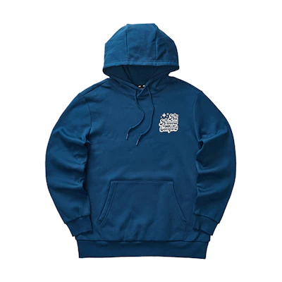 Skechers Unisex Letter Hoodie Pullover in Poseidon Blue L423U094-00H1