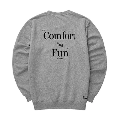 Skechers Unisex Letter Print Crewneck Knit Pullover Sweatshirt Light Gray L421U159-00RP