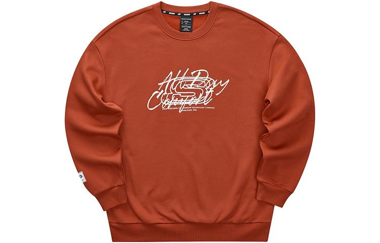 Skechers Unisex Letter Print Pullover Crewneck Sweatshirt in Red L323U124-02A0