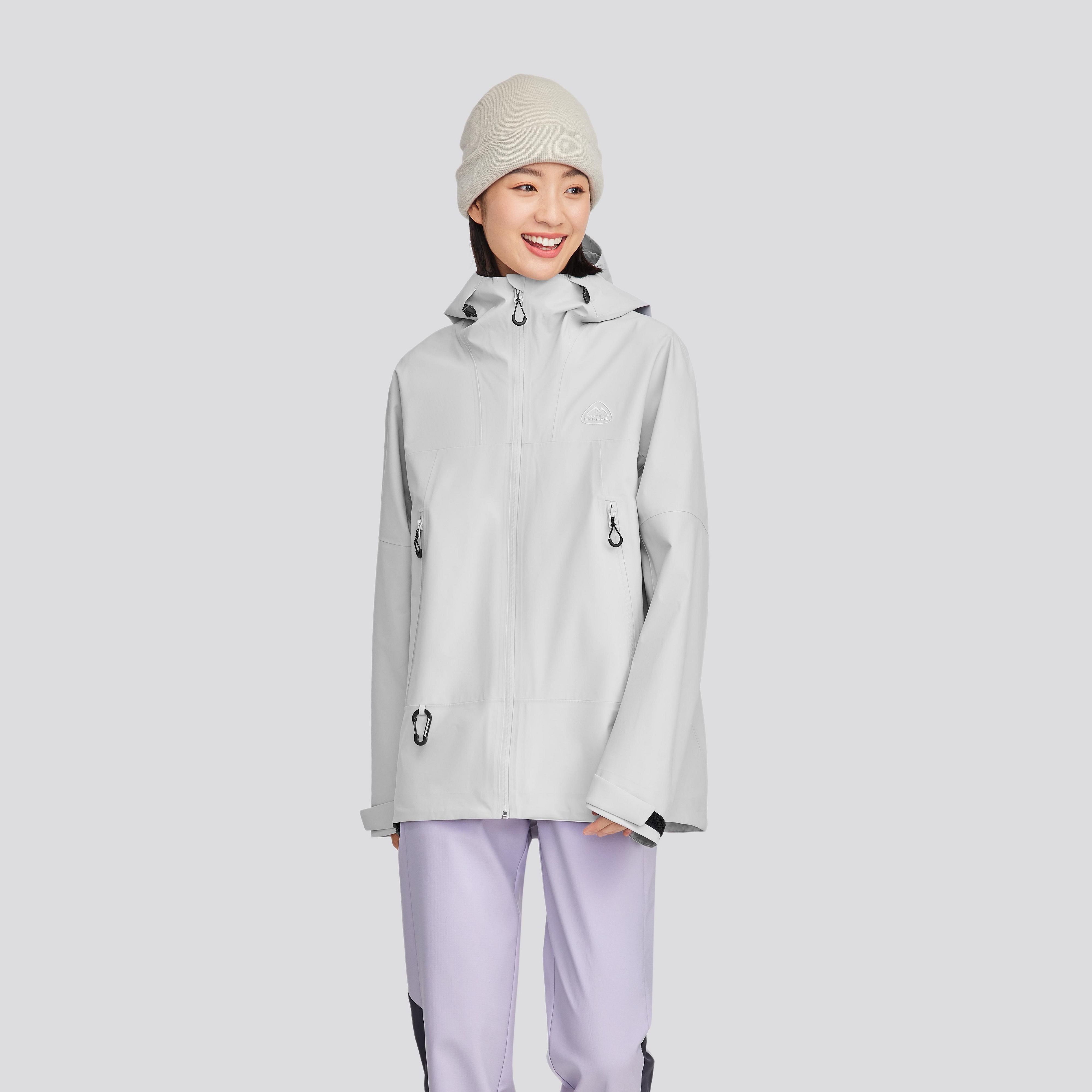 Shop Skechers 男女款輕量UPF50+防水防風外套 月灰色. L424U189-00MV