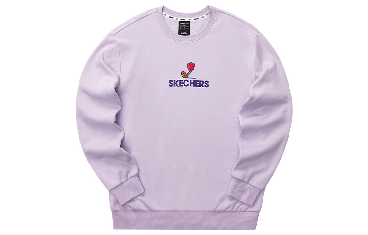 Skechers Unisex Logo Print Sweatshirt Light Snow Cyan L421U247-00EW