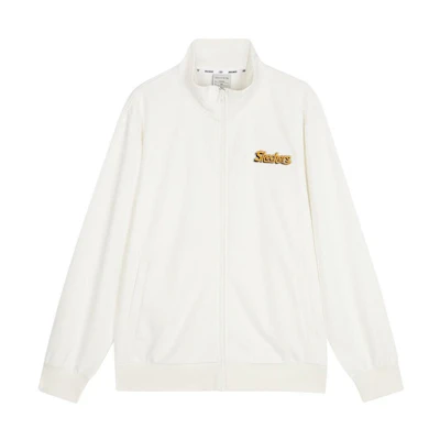 Skechers Unisex Loose Fit Solid Zip-Up Jacket in Marshmallow White L423U095-0074