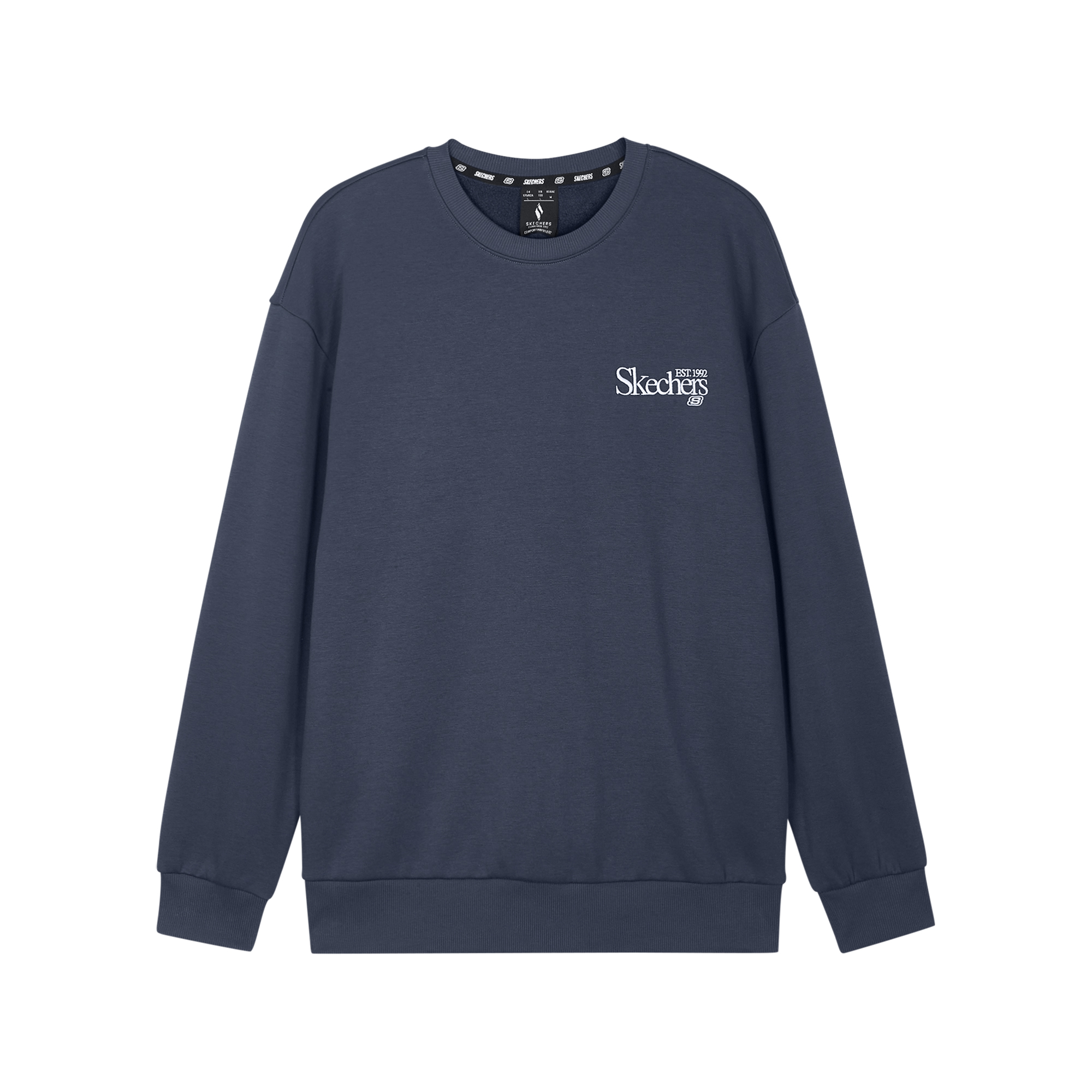 Skechers Unisex Navy Blue Casual Knit Embroidered Pullover Sweatshirt L324U106-026R