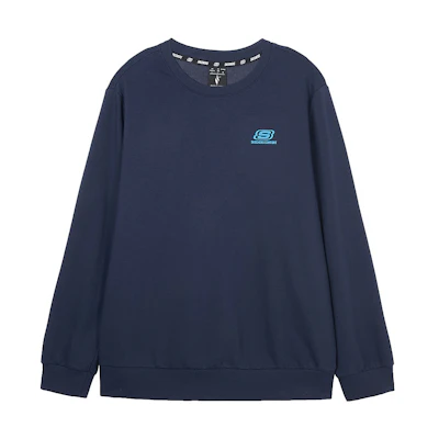 Skechers Unisex Navy Blue Soft Touch Casual Crewneck Long Sleeve Sweatshirt L424U169-00DU