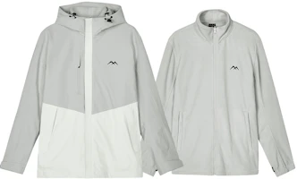 Skechers Unisex Outdoor Tech Jacket Waterproof Windproof Fleece Lunar Gray L424M142-00MV Skechers Unisex Outdoor Tech Jacket Waterproof Windproof Fleece Lunar Gray L424M142-00MV