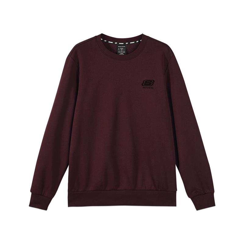 Skechers Unisex Plain Color Crewneck Loose Fit Knit Pullover Sweater L422U115