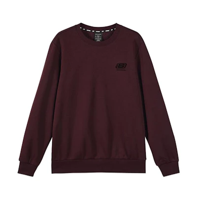 Skechers Unisex Plain Color Crewneck Loose Fit Knit Pullover Sweater L422U115