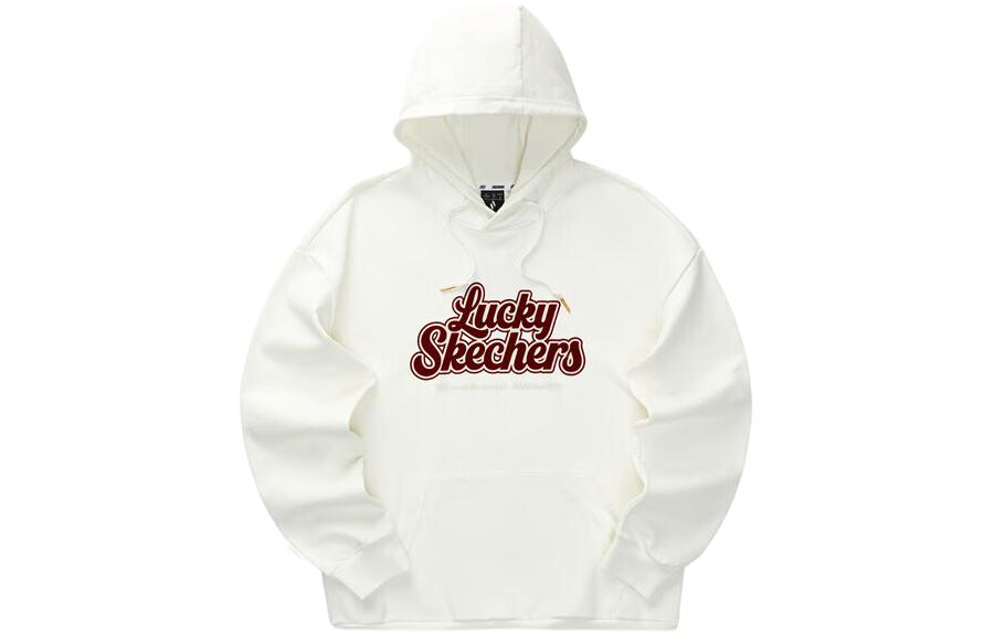 Skechers Unisex Printed Hoodie Long Sleeve Marshmallow White L124U066-0074