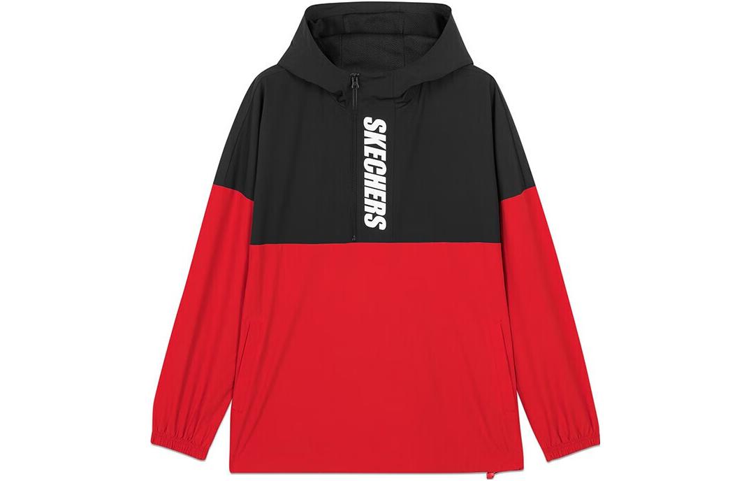 Skechers Unisex Pullover Hoodie Jacket with Letter Print in Racing Red L320U226-001W