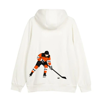 Skechers Unisex Pullover Hoodie with Front Letter Print and Drawstring L422U241